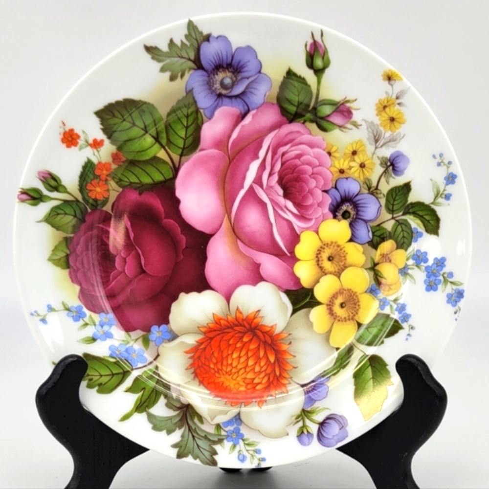 Limoges France Romance Floral Plate With Roses